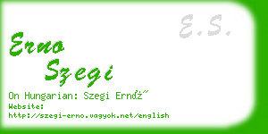 erno szegi business card